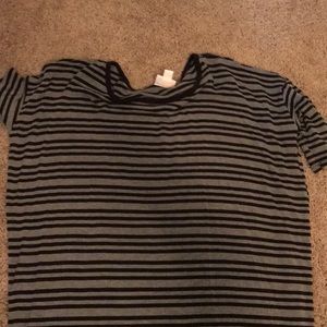 Black/grey striped LulaRoe Irma